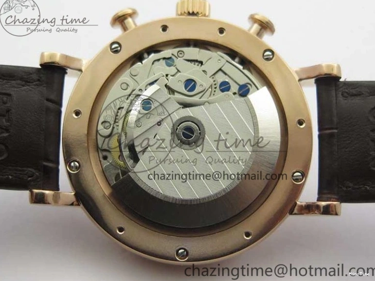 MIROTIME 0220 Efficient Portofino Chrono RG ZF 1:1 Best Edition White Dial on Brown Leather Strap A 7151